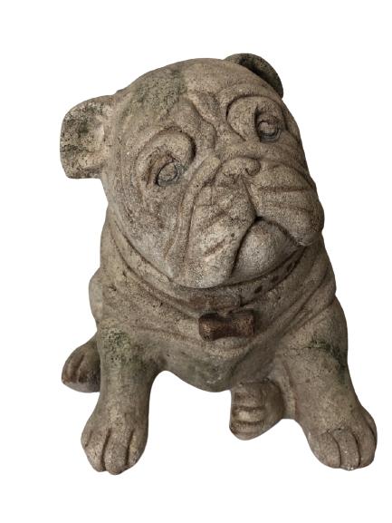 VTG CARVED PUPPY DOG STATUE SCULPTURE 13" (1 of 7)