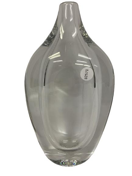 ORREFORS HEAVY VINTAGE CRYSTAL SIGNED VASE 11"H (1 of 4)