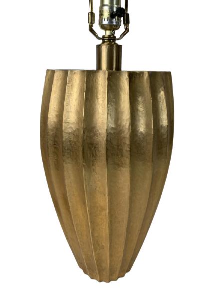 MID CENTURY STYLE FLUTED METAL LAMP 26" (1 of 6)