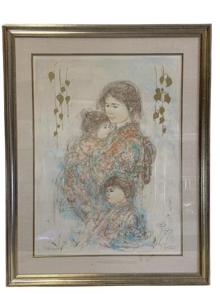EDNA HIBEL FRAMED LITHOGRAPH SIGNED PRINT 39" (1 of 8)