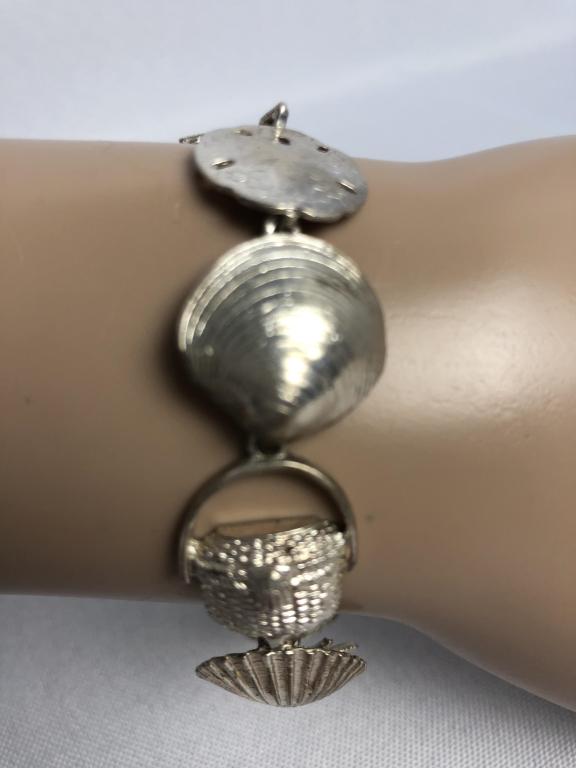 VTG NANTUCKET DESIGN SILVER COASTAL BRACELET 7"L (1 of 3)