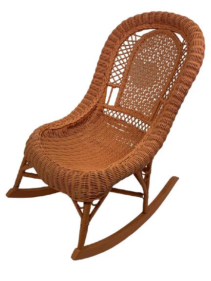 VINTAGE WICKER ROCKING CHAIR 35" (1 of 8)