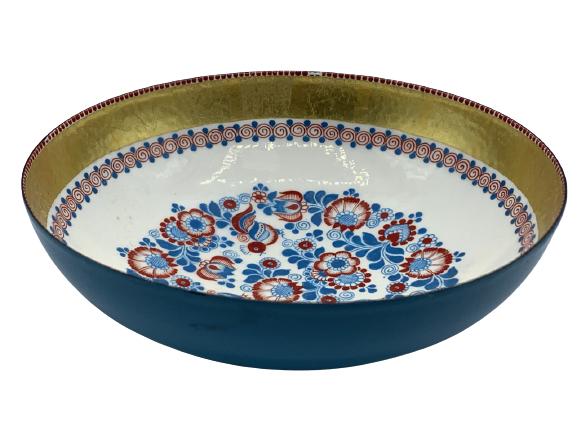 VTG STEINBOCK AUSTRIA ENAMEL GOLD LEAF BOWL 6.5" (1 of 10)