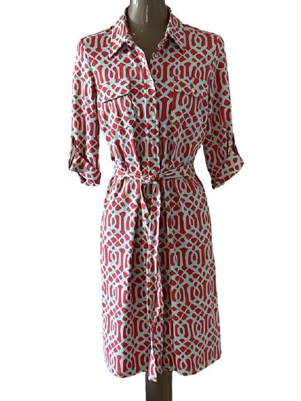 J. MCLAUGHLIN  RED PRINT DRESS SZ M (1 of 3)