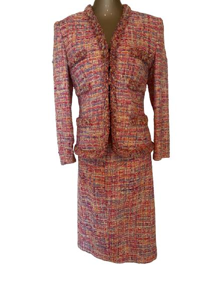 VTG ESCADA CONFETTI DESIGNER SKIRT SUIR SZ 40: VTG ESCADA CONFETTI DESIGNER SKIRT SUIR SZ 40