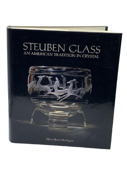 STEUBEN ART GLASS COFFEE TABLE BOOK 12": STEUBEN COLLECTIBLE ART GLASS COFFEE TABLE BOOK -12" X 10" APPROX-VERY GOOD CONDITION CONSISTENT WITH AGE