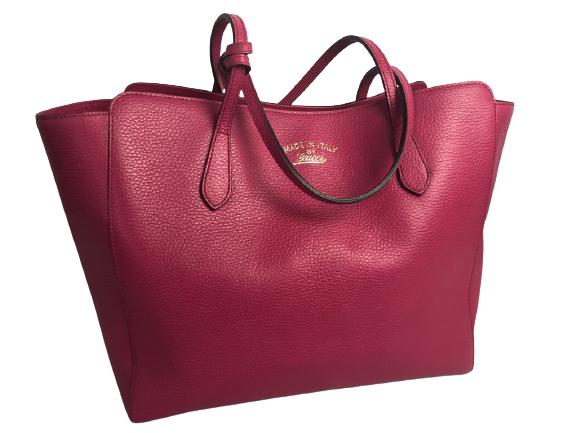 GUCCI FUSHIA LEATHER MEDIUM SWING TOTE 13" (1 of 5)