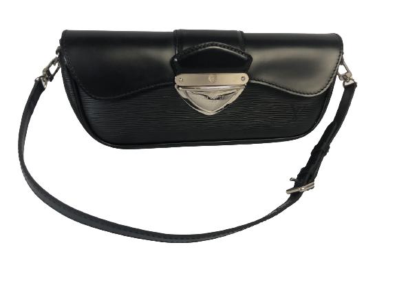 LOUIS VUITTON BLACK POCHETTE MONTAIGNE BAG 10.4" (1 of 6)