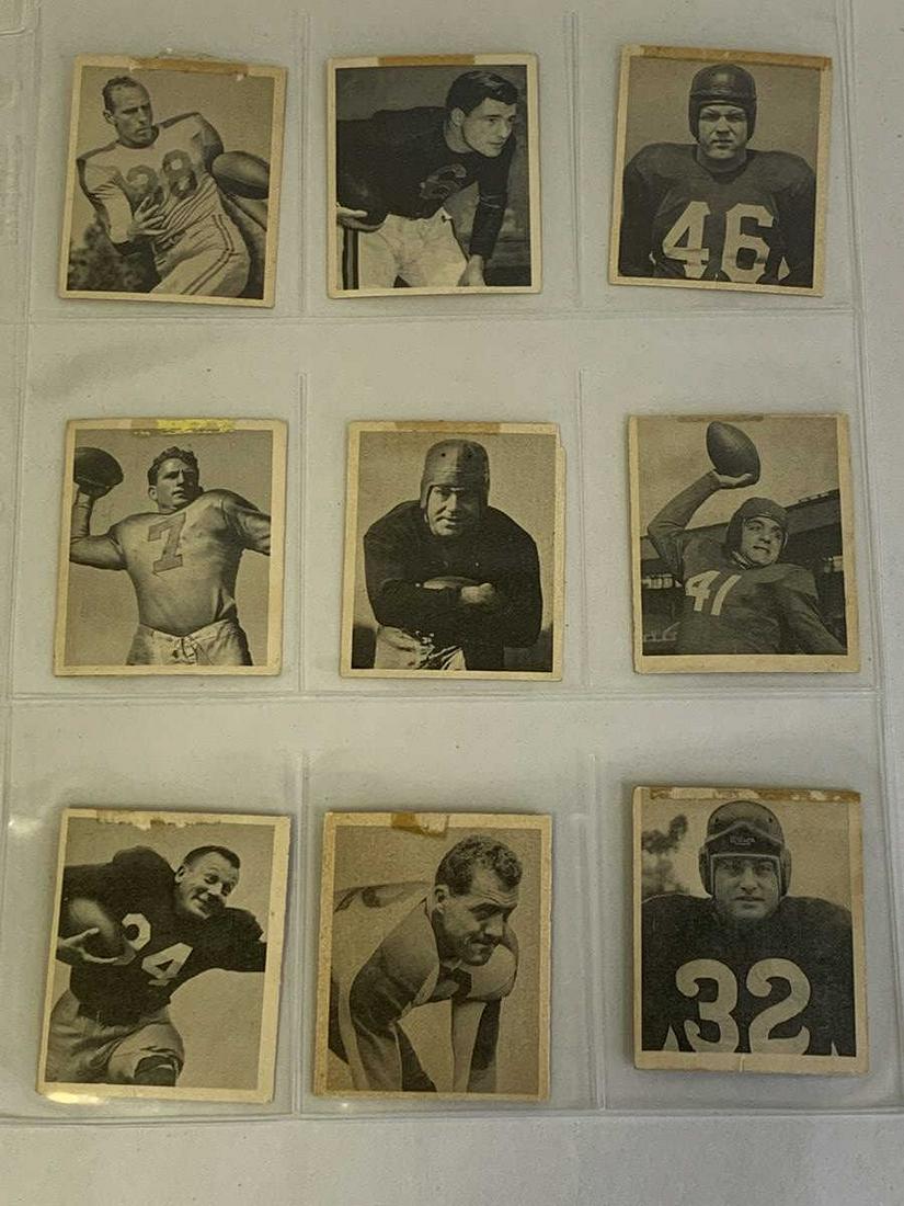 SET OF 9 1948 BOWMAN GUM FOOTBALL CARDS: SET OF 9 1948 BOWMAN GUM FOOTBALL CARDS JOHN KONISZEWSKI DON KINDT WILLIAM CHIPLEY PAUL GOVERNALI TONY COMPAGNO BOB WATERFIELD SALVATORE THE TANK ROSATO VIC LINDSKOG MARLIN PAT HARDER COLLECTIBLE SPOR