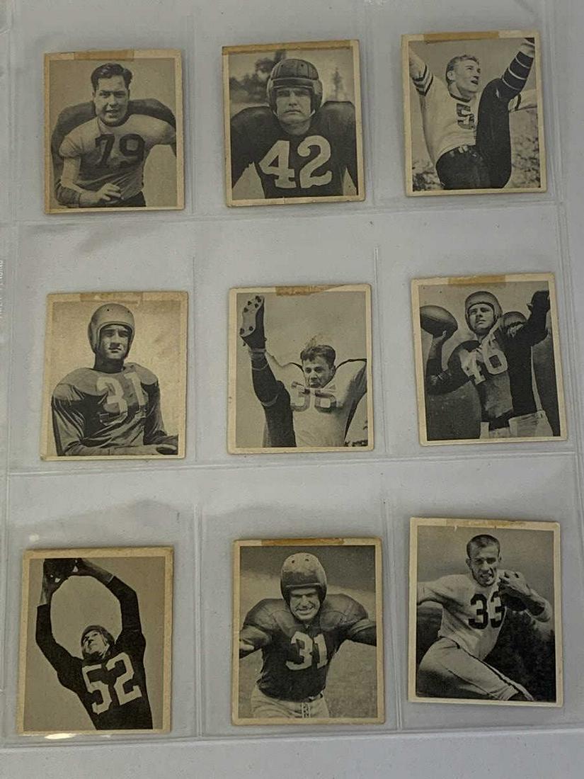 SET OF 9 1948 BOWMAN GUM  FOOTBALL CARDS (1 of 2)