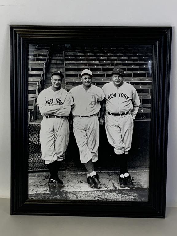 LOU GEHRIG JIMMIE FOXX BABE RUTH  PHOTO PRINT 17" (1 of 5)