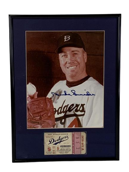 DUKE SNIDER AUTOGRAPH /DODGERS WORLD SERIES TICKET (1 of 6)