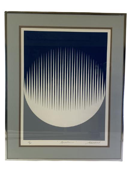 WARREN WOODWARD "GRADUATION" OP ART PRINT 30.5" (1 of 12)