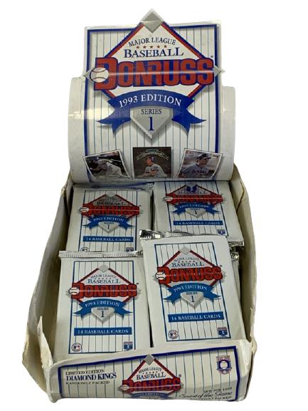 1993 DONRUSS BASEBALL CARD 36 FOIL PACK SET IN BOX (1 of 5)