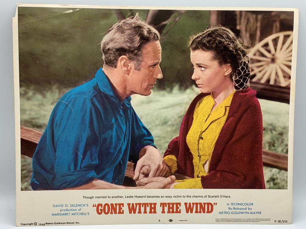 1968 GONE WITH THE WIND MOVIE LOBBY CARD 14" (1 of 2)