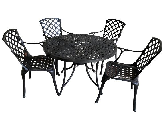 WROUGHT IRON STYLE OUTDOOR FURNITURE SET (1 of 20)