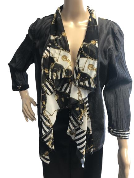 VINTAGE ALBERTO MAKALI VERSACE STYLE SHRUG SZ S (1 of 3)