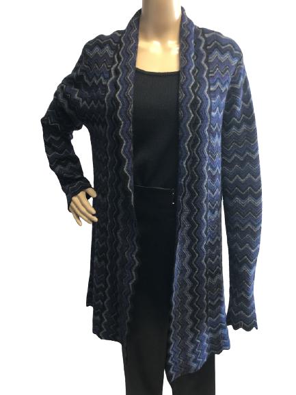 VINTAGE FORTE CASHMERE DUSTER-STYLE SWEATER SZ L (1 of 4)