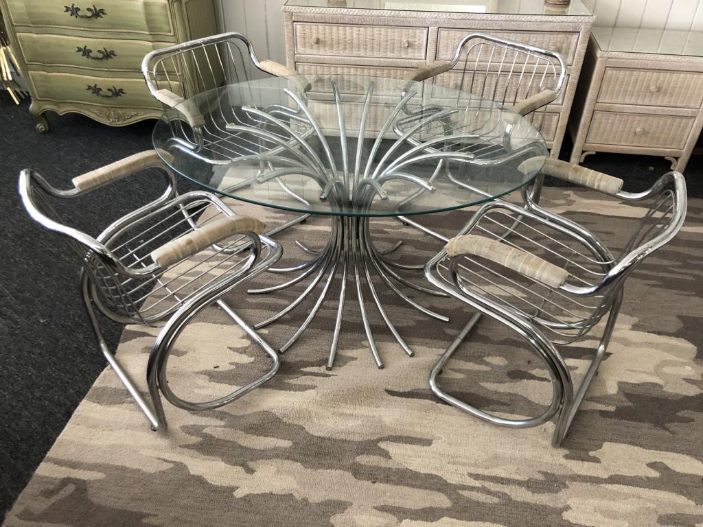 MID CENTURY MODERN RINALDI STYLE TABLE & CHAIRS (1 of 16)