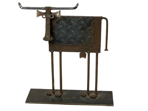 RUSTIC PRIMITIVE GOAT SIGNED: RUSTIC PRIMITIVE GOAT SIGNED