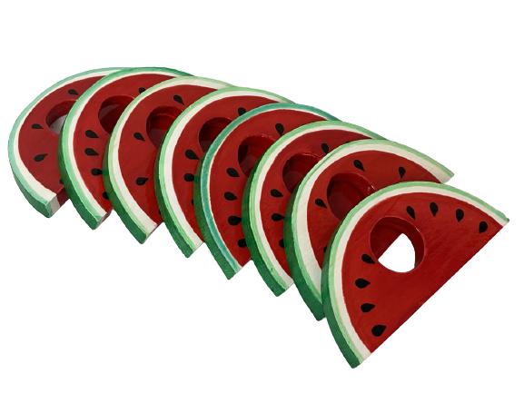 VINTAGE WOOD WATERMELLON NAPKIN RINGS: VINTAGE WOOD WATERMELLON NAPKIN RINGS