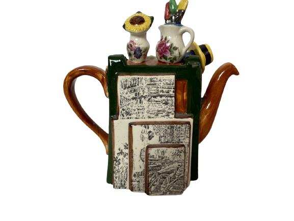 VTG TONY CARTER HAND PAINTED COLLECTIBLE TEA POT (1 of 3)