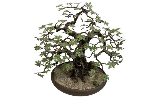 VINTAGE JAPANESE ENAMEL BONSAI TREE 18" (1 of 7)