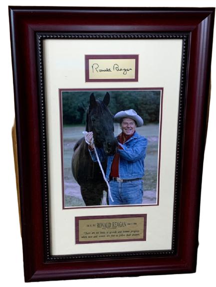 U.S. PRESIDENT RONALD REAGAN PHOTO & SIGNATURE (1 of 6)