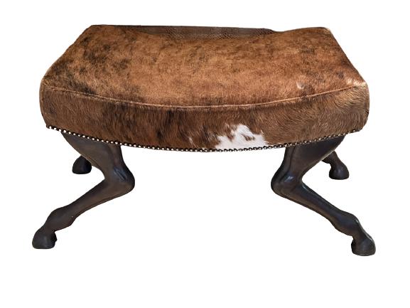 THEODORE ALEXANDER HORSE HIDE STOOL / BENCH (1 of 5)
