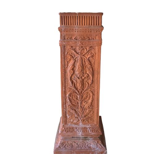VINTAGE ORNATE CLAY PILLAR  STYLE PLANTER BASE 41" (1 of 4)