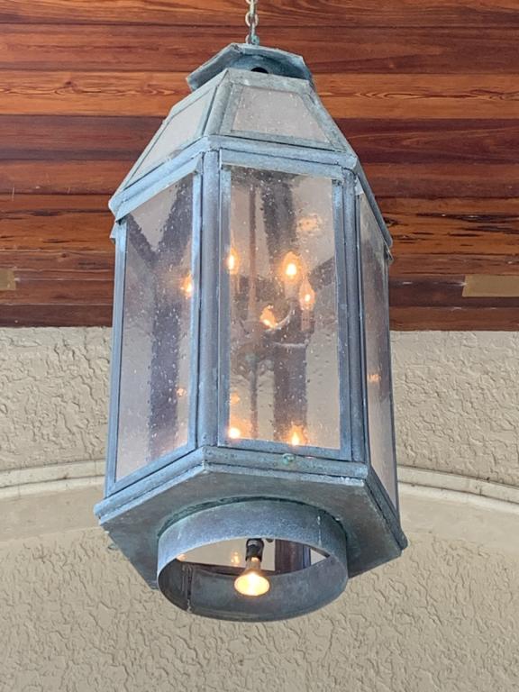 LARGE RUSTIC HANGING LIGHT FIXTURE CHANDELIER 60" (1 of 4)