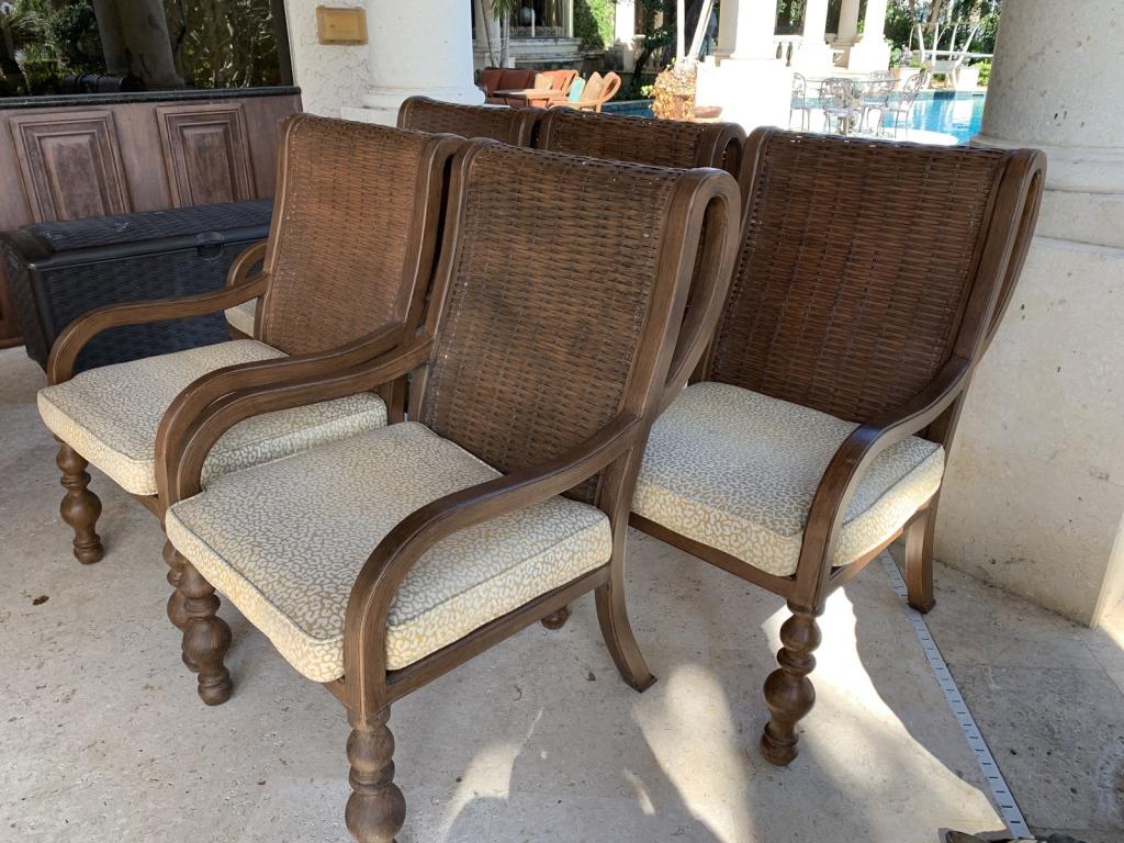 SET OF 5 CASTELLE OUTDOOR DINING CHAIRS 39.5" (1 of 11)