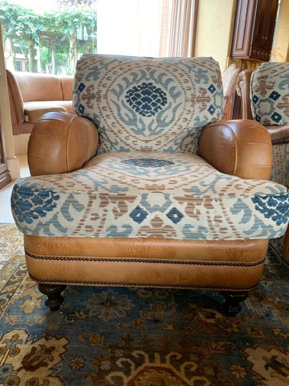 ALLIGATOR LEATHER & UPHOLSTERY LOUNGE CHAIR 48": VINTAGE ALLIGATOR LEATHER & UPHOLSTERY LOUNGE CHAIR | TRADITIONAL MODERN CUSTOM UPHOLSTERY CLUB CHAIRS OCCASIONAL LOUNGE CHAIRS DECORATIVE HOME FURNISHINGS AND DECOR UNIQUE DESIGN COLLECTOR 1 OF 2 -34