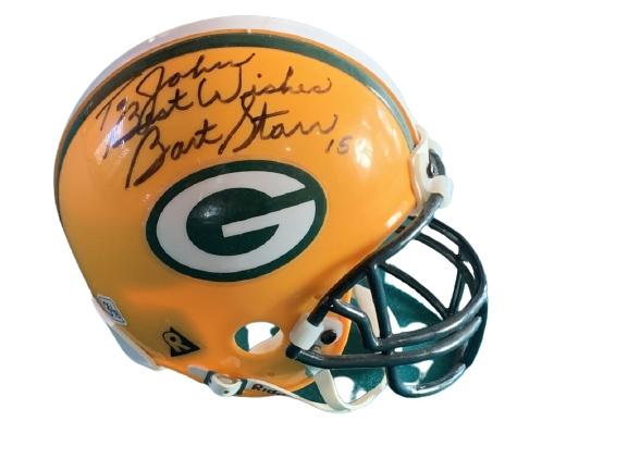 BART STARR AUTOGRAPHED RIDDELL MINI HELMET 6" (1 of 4)