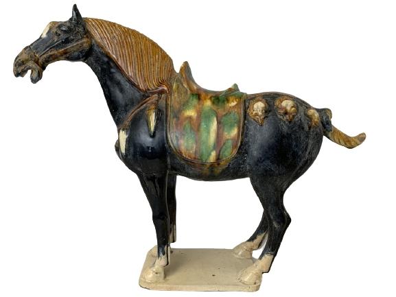 CHINESE TANG DYNASTY STYLE HORSE SCULPTURE 13" (1 of 7)