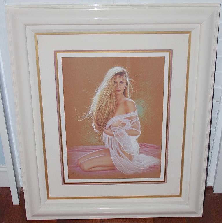 MIGUEL PARADES "AWAKENING" 1990 COLLOTYPE: MIGUEL PARADES "AWAKENING" 1990 COLLOTYPE - L/E 810 OF 750 -COA INCLUDED -34 X 39