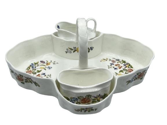 VTG ANSLEY "COTTAGE GARDEN" CONDIMENT  SET (1 of 4)