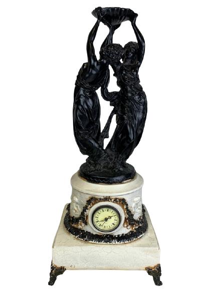 ITALIAN RENAISSANCE STYLE DECORATIVE CLOCK 28.5" (1 of 5)