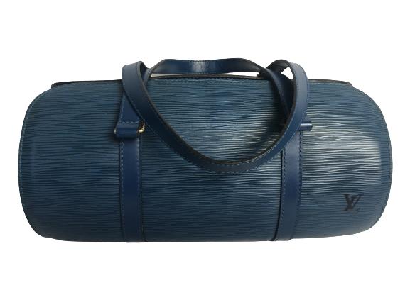 LOUIS VUITTON SOUFFLOT EPI BLUE SHOULDER BAG (1 of 2)