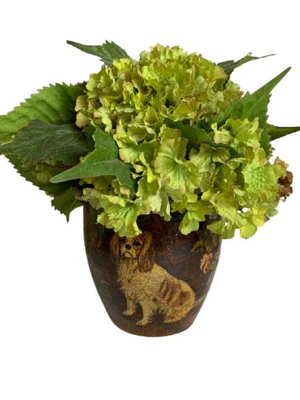 VTG HAND PAINTED PRINCE CHARLES GARDEN PLANTER 6" (1 of 4)