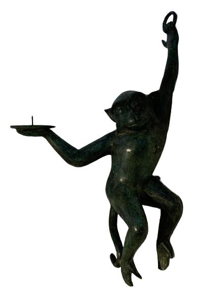 MAITLAND SMITH STYLE MONKEY CANDLE HOLDER 19" (1 of 5)
