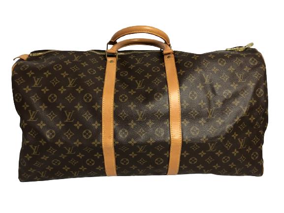 LOUIS VUITTON KEEPALL TRVL BAG MONOGRAM CANVAS BRW (1 of 2)