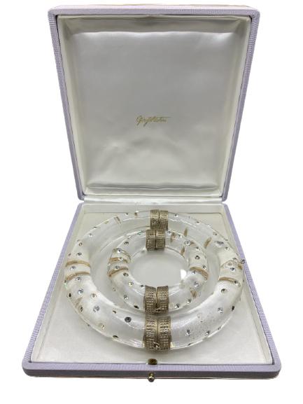LAGERFELD / TIZIANI LUCITE CHOKER & BRACELET 6" (1 of 14)