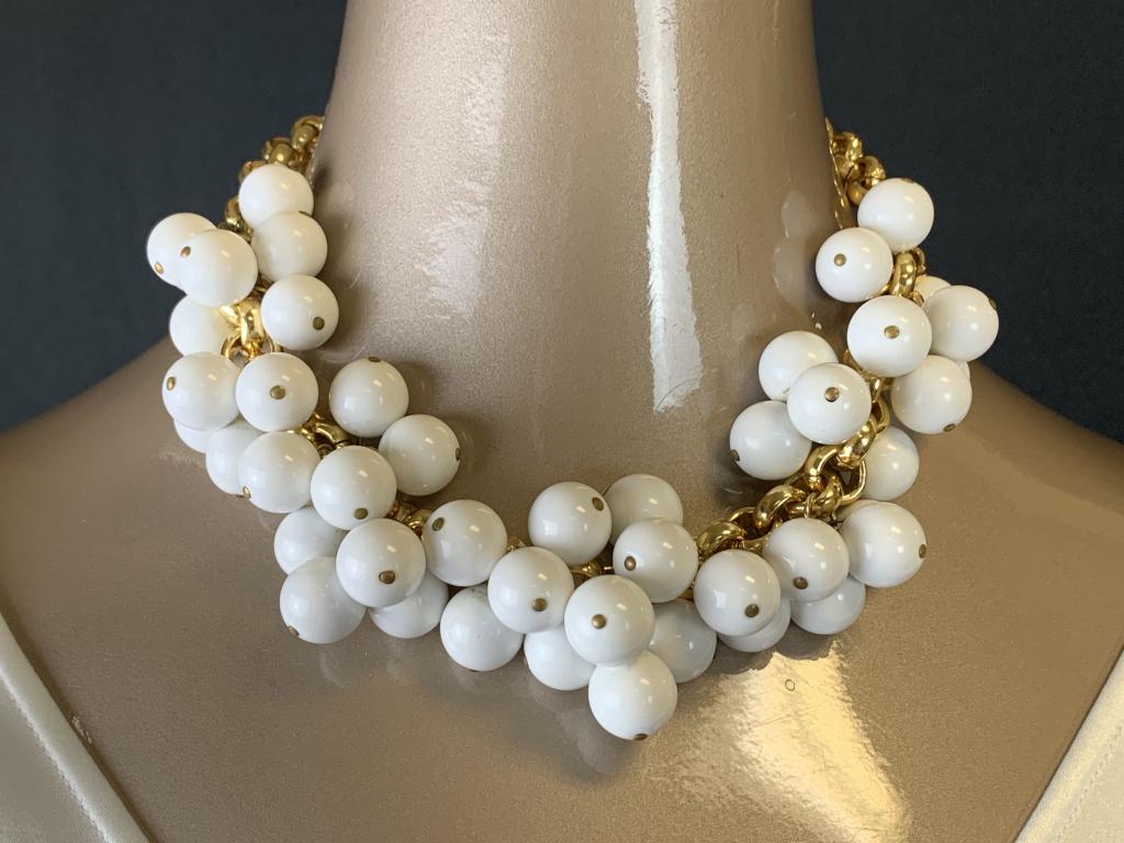 LAGERFELD / TIZIANI 3 STRAND METAL CORD NECKLACE (1 of 5)