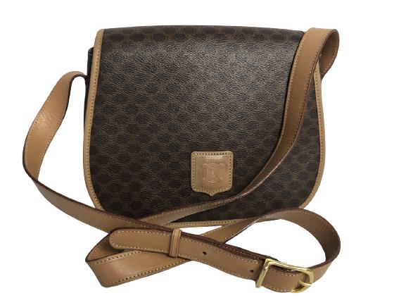 CELINE BROWN FLAP ROUND SHOULDER BAG (1 of 3)