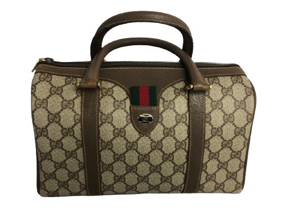 GUCCI BEIGE/BROWN MINI BOSTON HANDBAG (1 of 3)