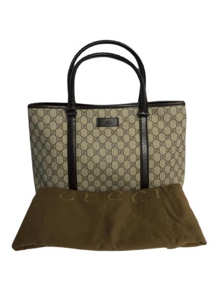 GUCCI VINTAGE BEIGE/BROWN CANVAS JOY TOTEBAG (1 of 4)