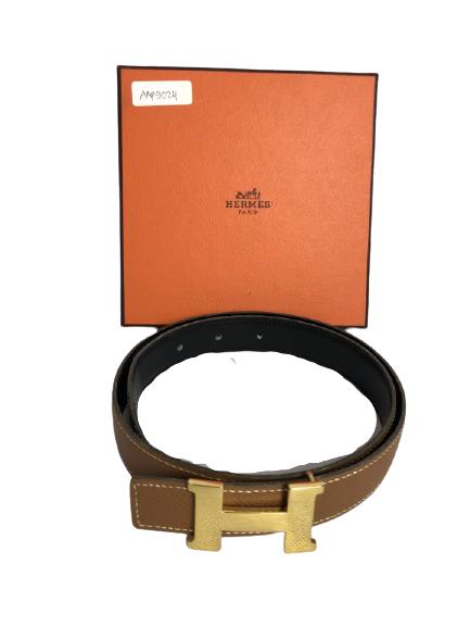 HERMES CONSTANCE BLACK/BROWN H BELT (1 of 3)