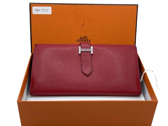 VINTAGE HERMES RED BEARN WALLET (1 of 3)