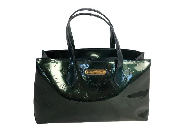 LOUIS VUITTON DARK GREEN VERNIS WILSHIRE HANDBAG (1 of 3)